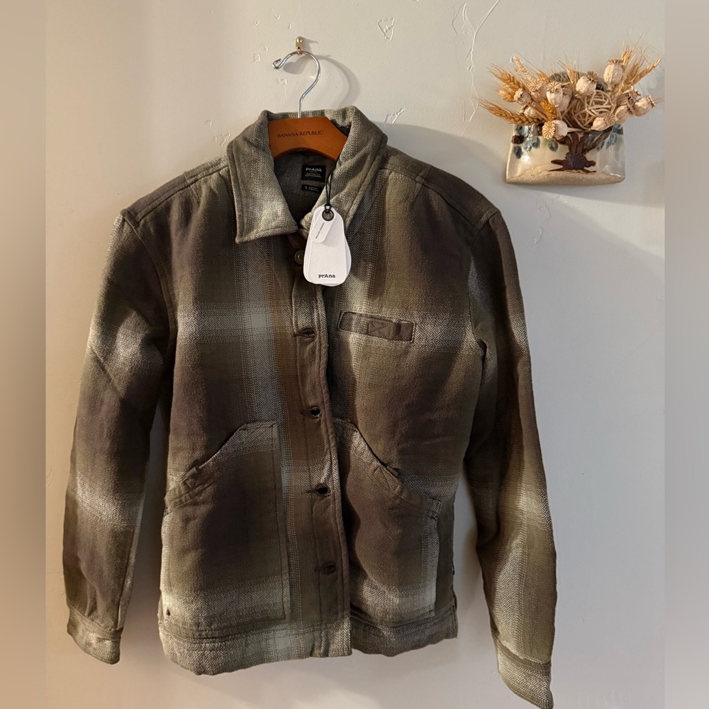 Prana Bridges Flannel-Cargo Green Jacket
